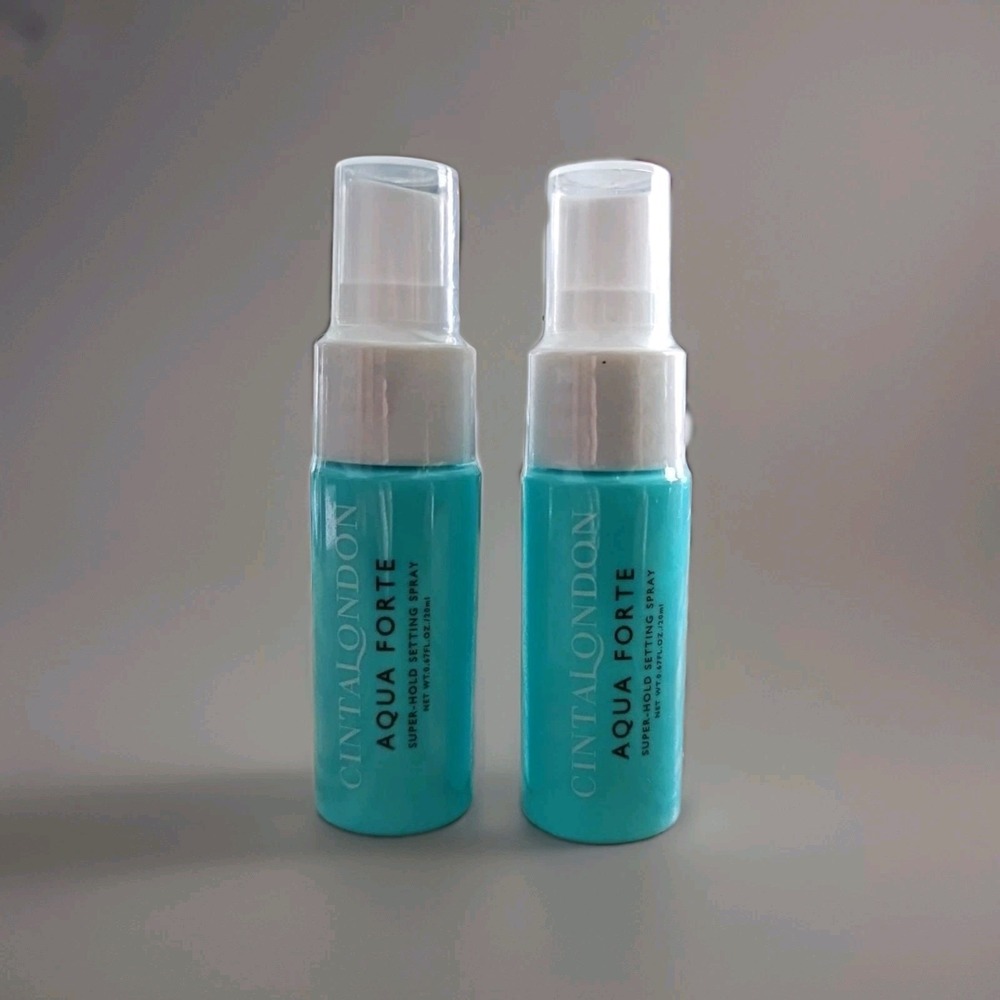 2X Cinta London Aqua Forte Super-Hold Setting Spray Travel Size .67 fl oz/20mL